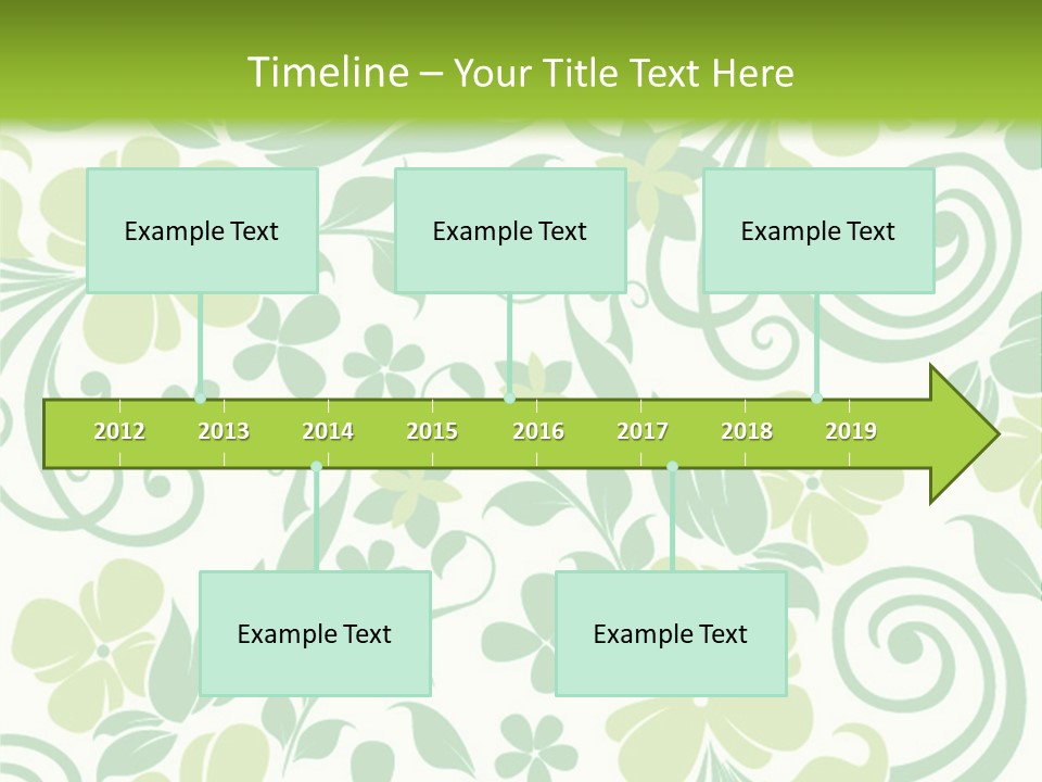 A Green And White Floral Powerpoint Presentation PowerPoint Template