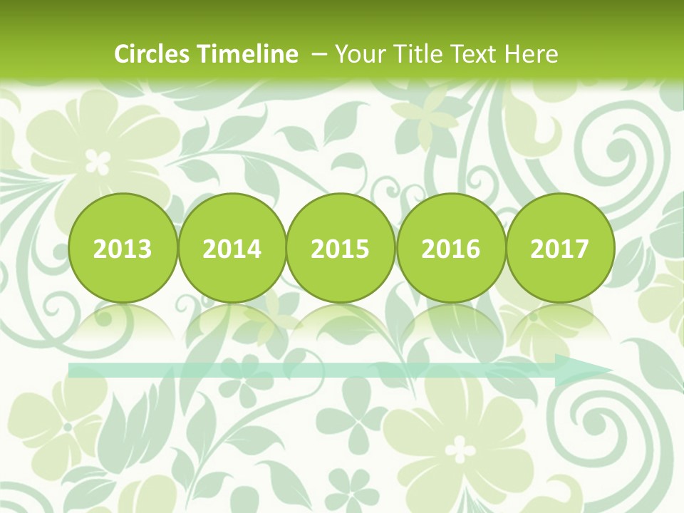 A Green And White Floral Powerpoint Presentation PowerPoint Template