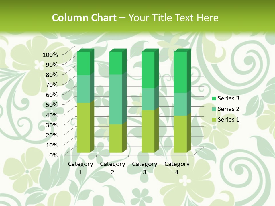 A Green And White Floral Powerpoint Presentation PowerPoint Template