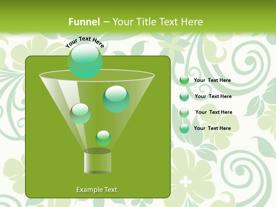 A Green And White Floral Powerpoint Presentation PowerPoint Template