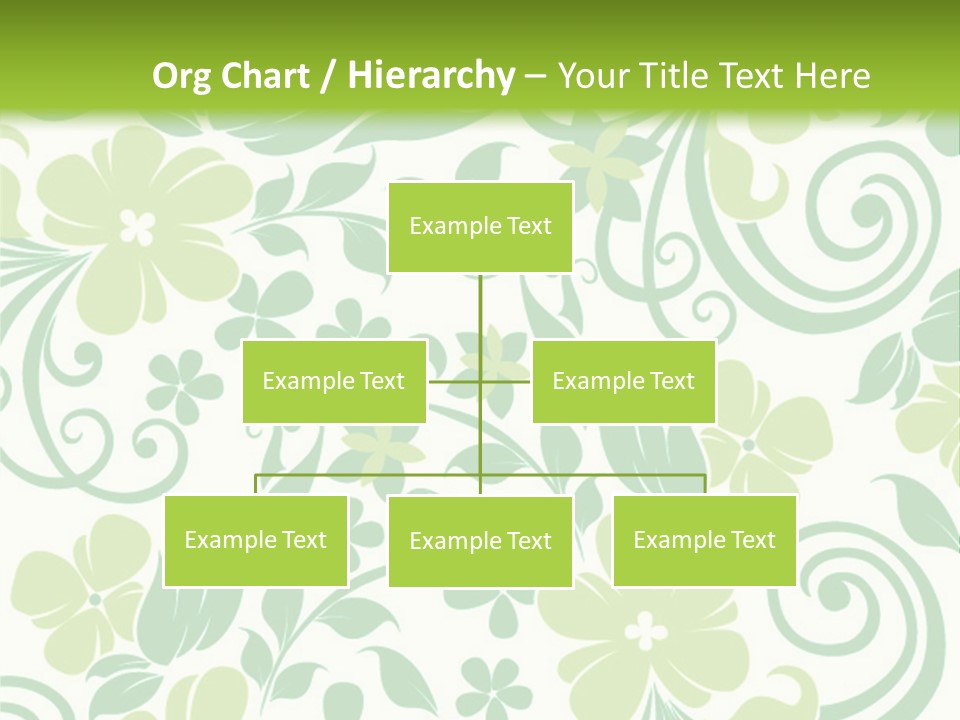 A Green And White Floral Powerpoint Presentation PowerPoint Template