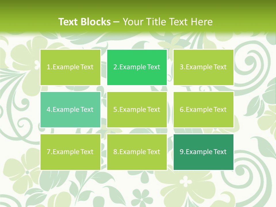 A Green And White Floral Powerpoint Presentation PowerPoint Template