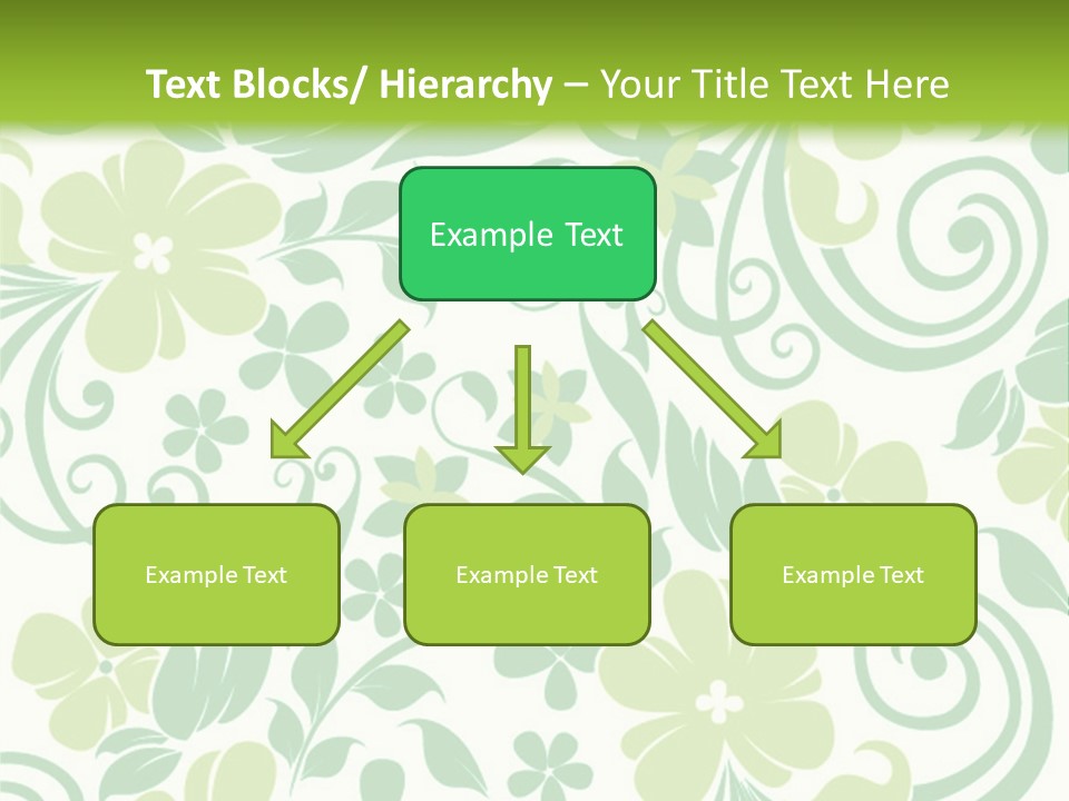 A Green And White Floral Powerpoint Presentation PowerPoint Template