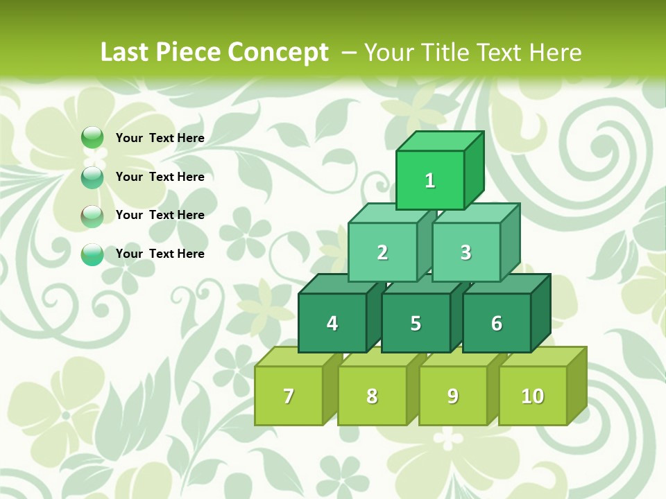 A Green And White Floral Powerpoint Presentation PowerPoint Template