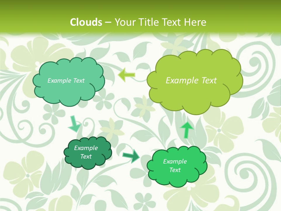 A Green And White Floral Powerpoint Presentation PowerPoint Template