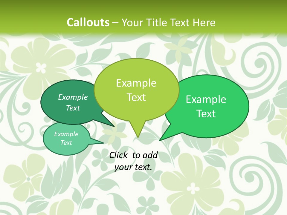 A Green And White Floral Powerpoint Presentation PowerPoint Template