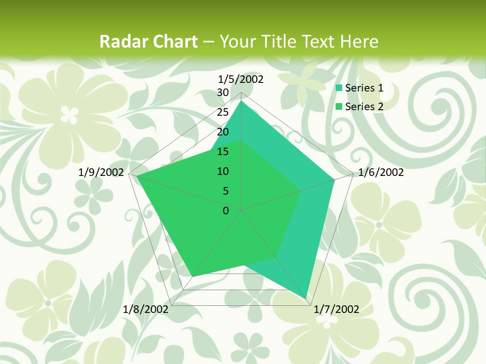 A Green And White Floral Powerpoint Presentation PowerPoint Template