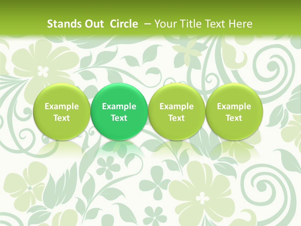 A Green And White Floral Powerpoint Presentation PowerPoint Template