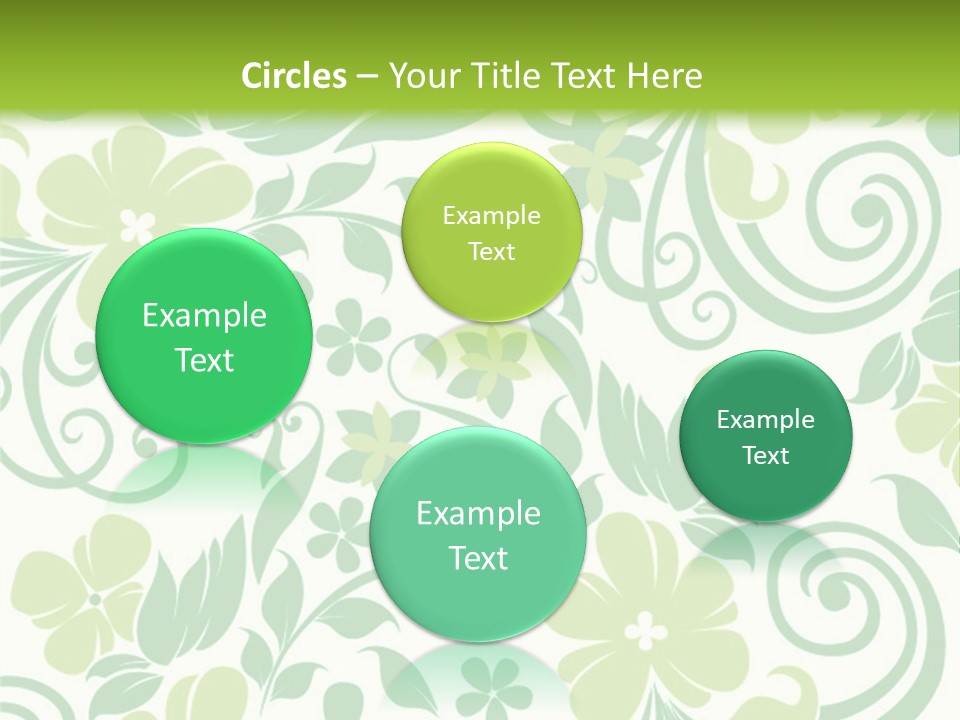 A Green And White Floral Powerpoint Presentation PowerPoint Template