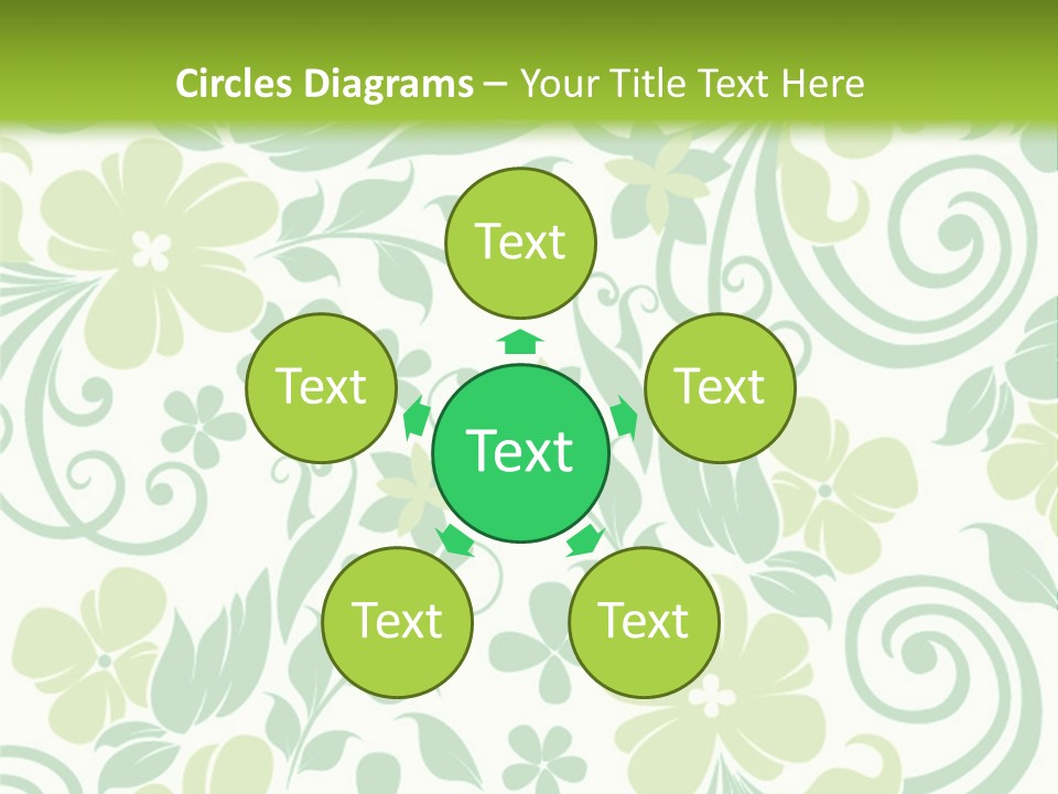 A Green And White Floral Powerpoint Presentation PowerPoint Template