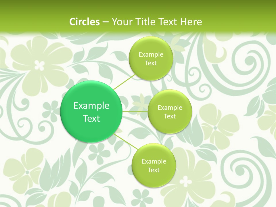 A Green And White Floral Powerpoint Presentation PowerPoint Template