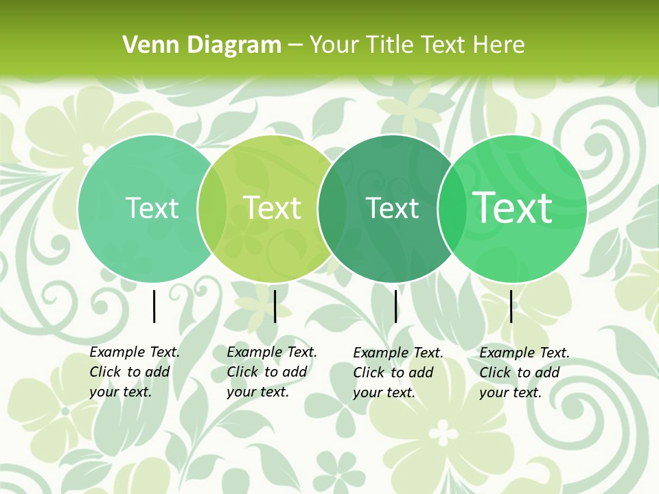 A Green And White Floral Powerpoint Presentation PowerPoint Template