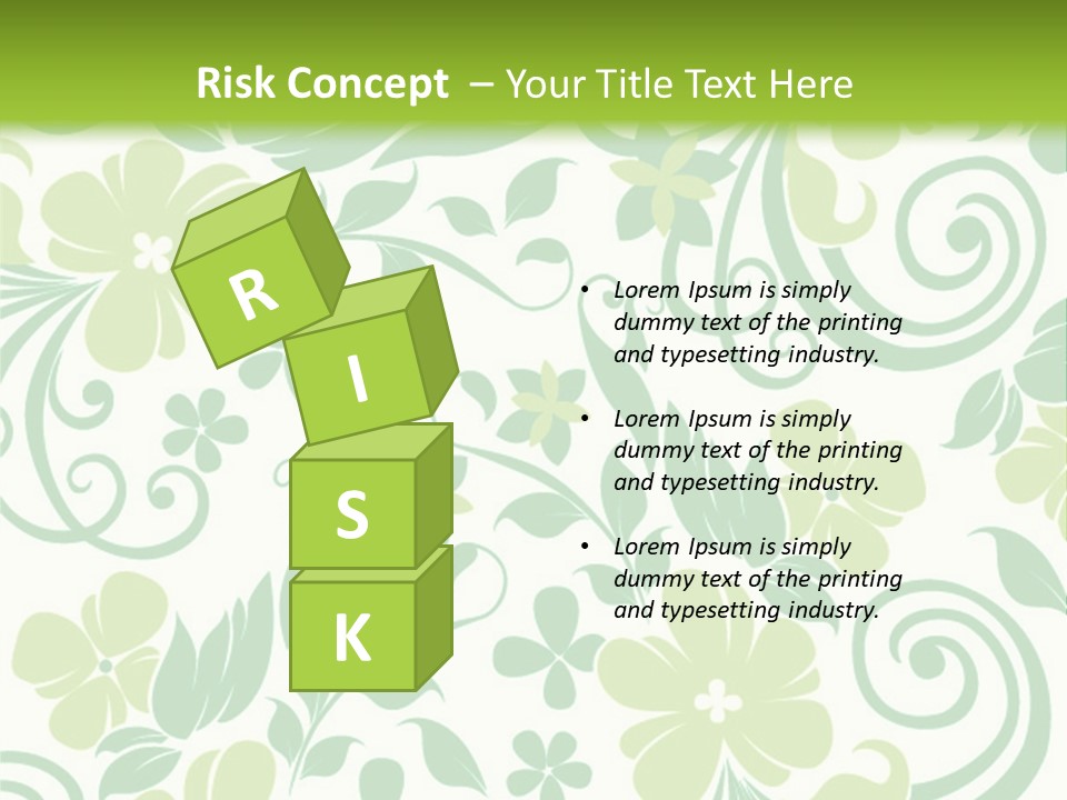 A Green And White Floral Powerpoint Presentation PowerPoint Template