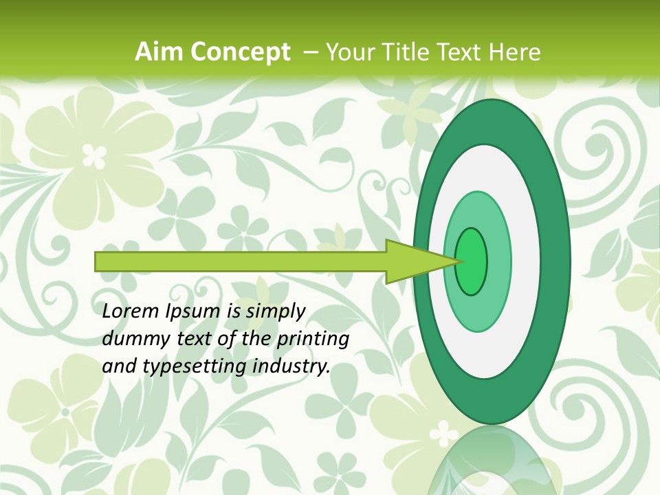 A Green And White Floral Powerpoint Presentation PowerPoint Template