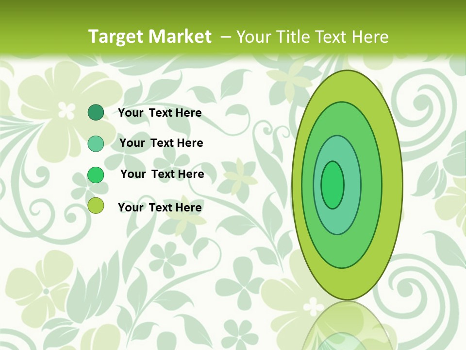A Green And White Floral Powerpoint Presentation PowerPoint Template