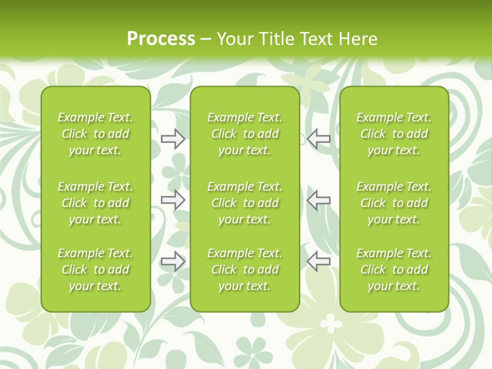 A Green And White Floral Powerpoint Presentation PowerPoint Template