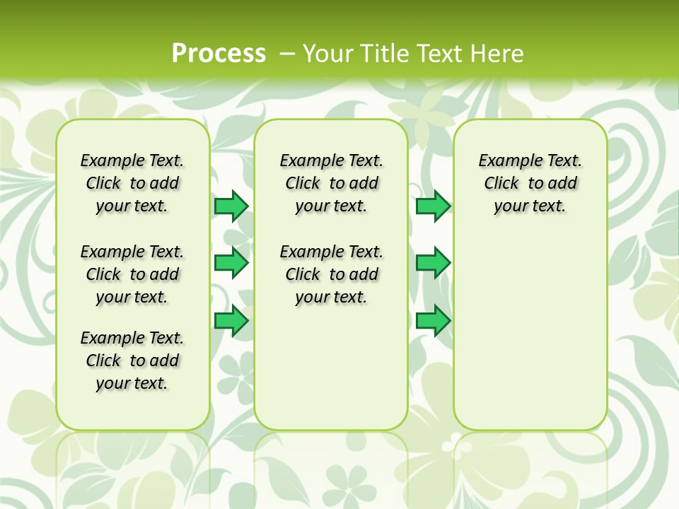 A Green And White Floral Powerpoint Presentation PowerPoint Template