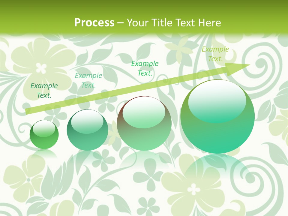 A Green And White Floral Powerpoint Presentation PowerPoint Template