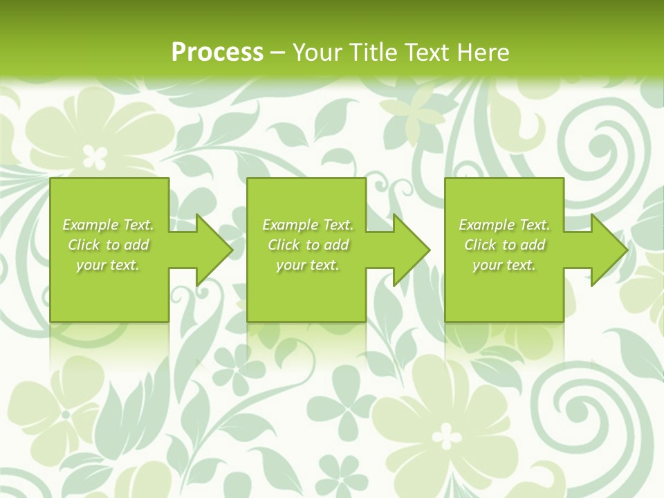 A Green And White Floral Powerpoint Presentation PowerPoint Template
