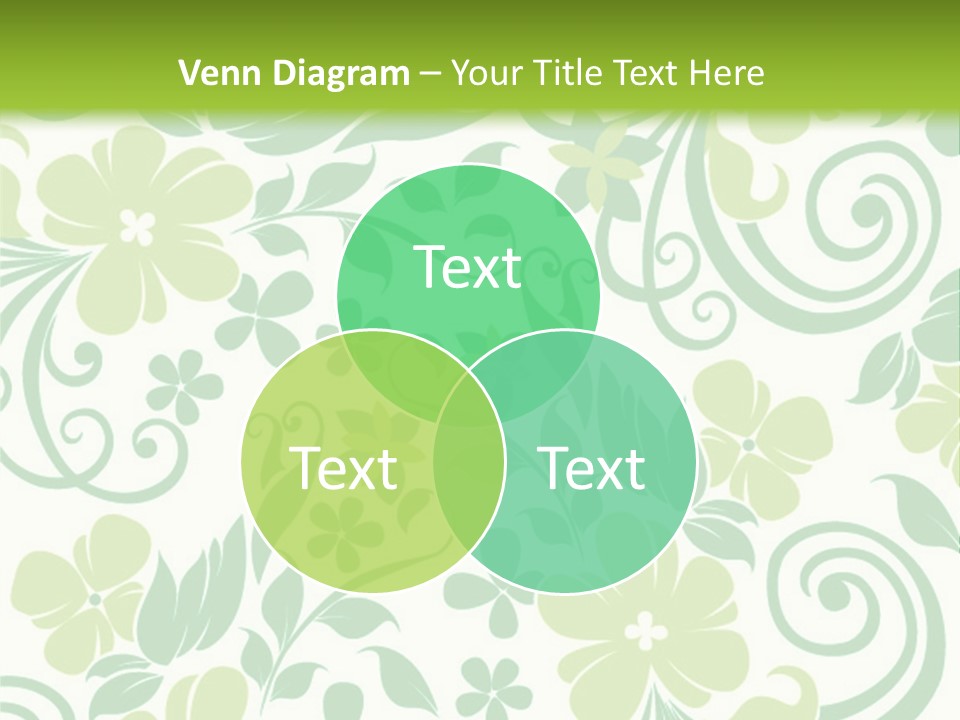 A Green And White Floral Powerpoint Presentation PowerPoint Template