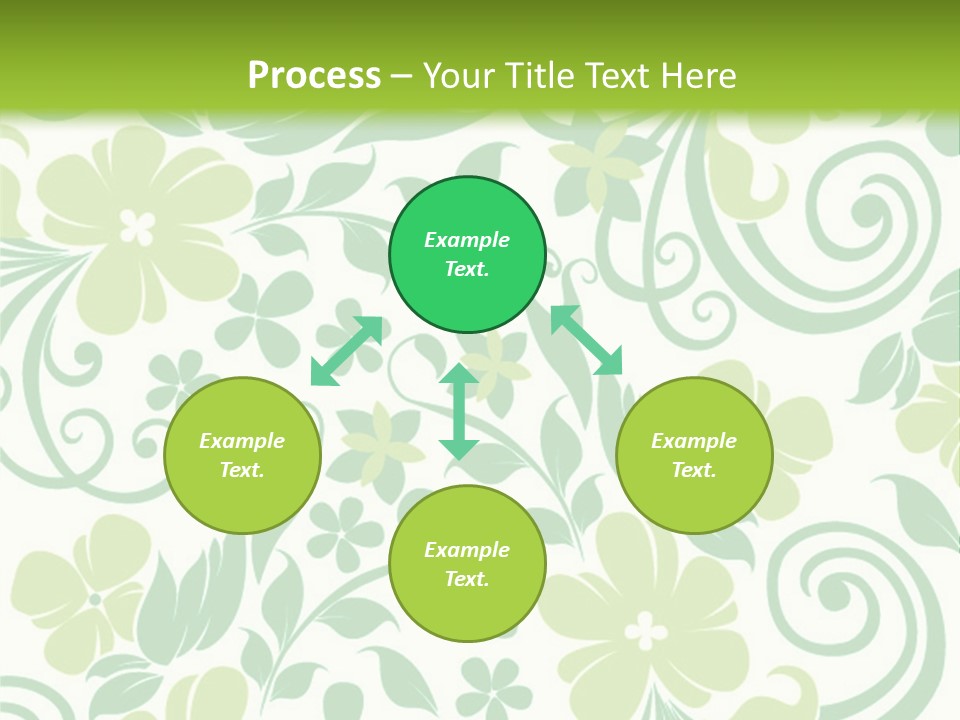 A Green And White Floral Powerpoint Presentation PowerPoint Template