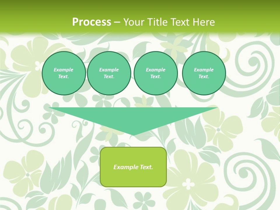 A Green And White Floral Powerpoint Presentation PowerPoint Template