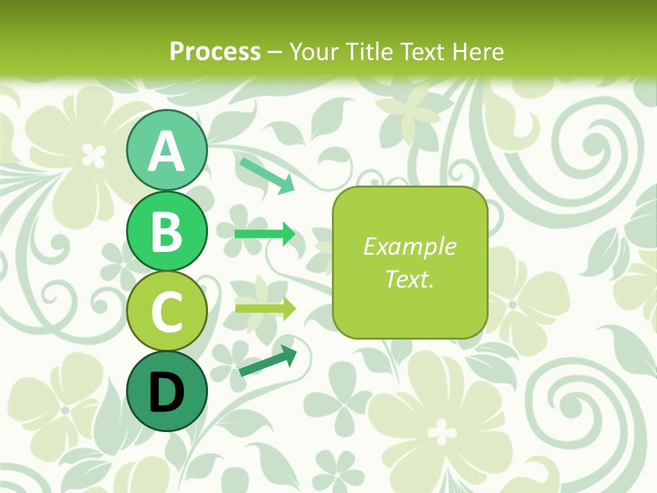A Green And White Floral Powerpoint Presentation PowerPoint Template