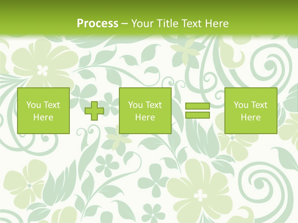 A Green And White Floral Powerpoint Presentation PowerPoint Template