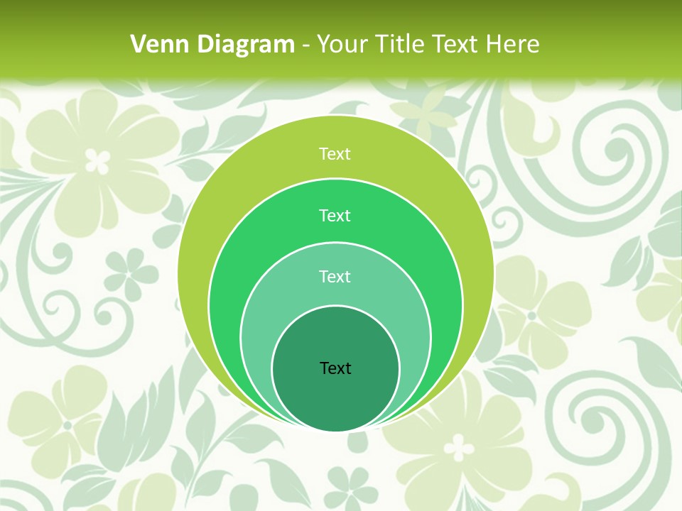 A Green And White Floral Powerpoint Presentation PowerPoint Template