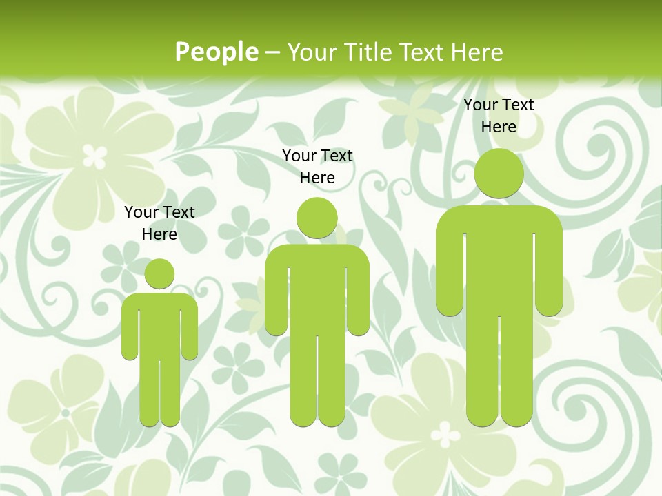 A Green And White Floral Powerpoint Presentation PowerPoint Template