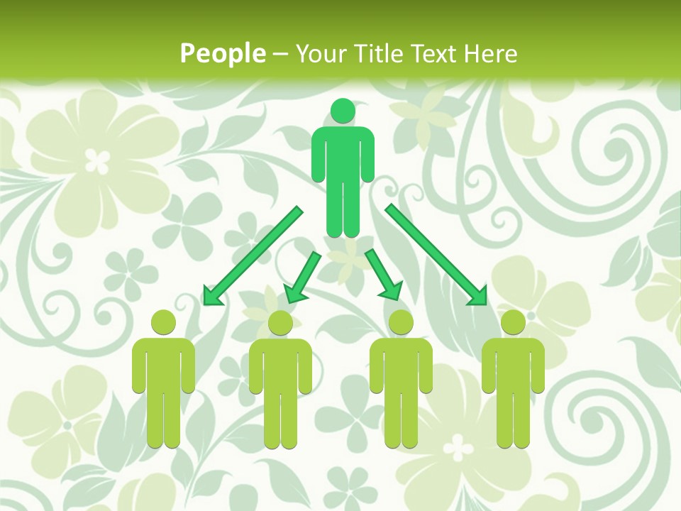 A Green And White Floral Powerpoint Presentation PowerPoint Template