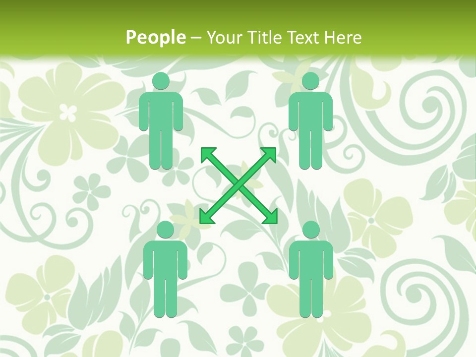 A Green And White Floral Powerpoint Presentation PowerPoint Template