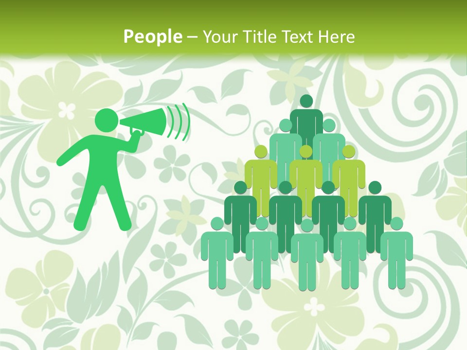 A Green And White Floral Powerpoint Presentation PowerPoint Template