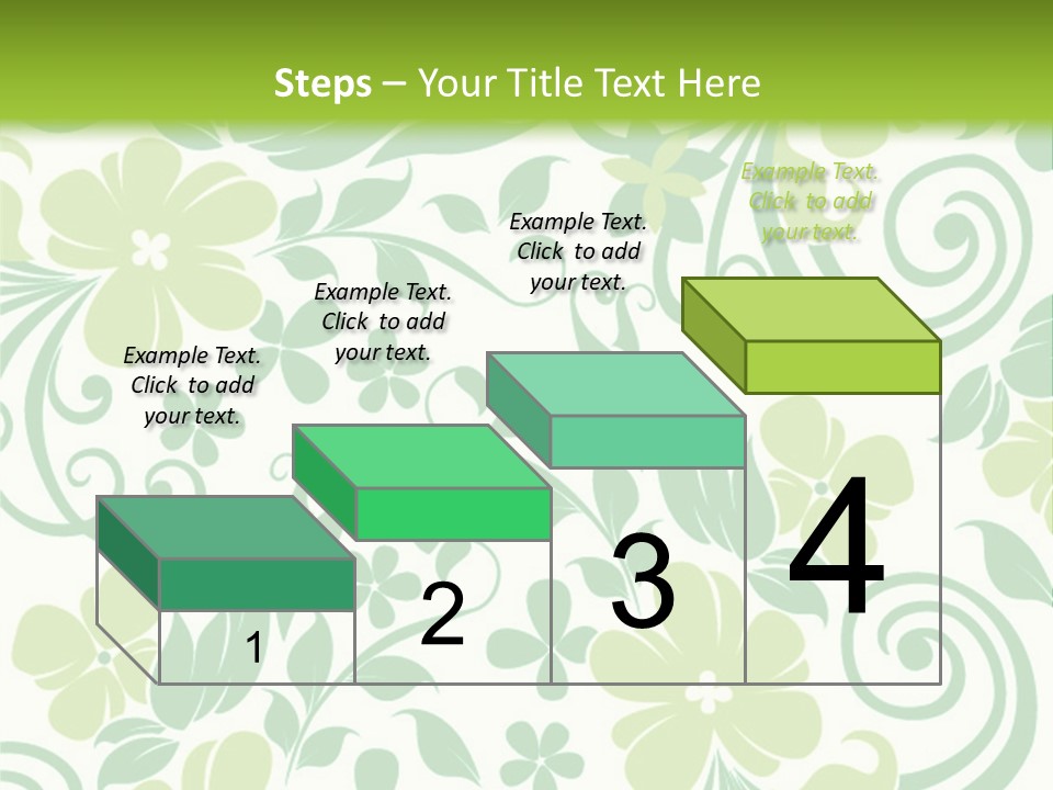 A Green And White Floral Powerpoint Presentation PowerPoint Template