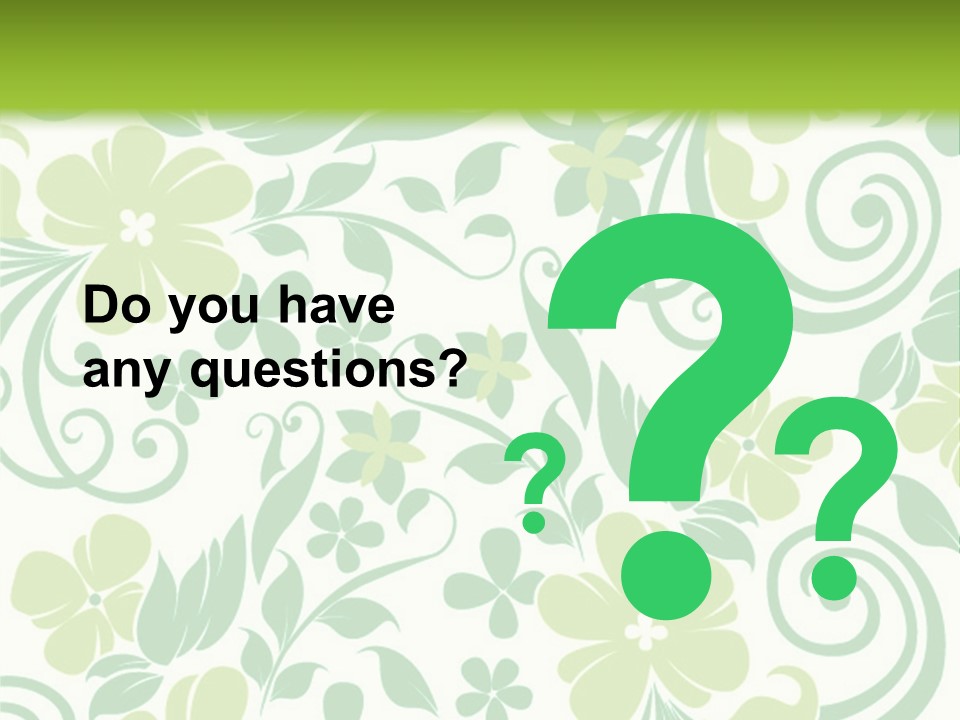 A Green And White Floral Powerpoint Presentation PowerPoint Template