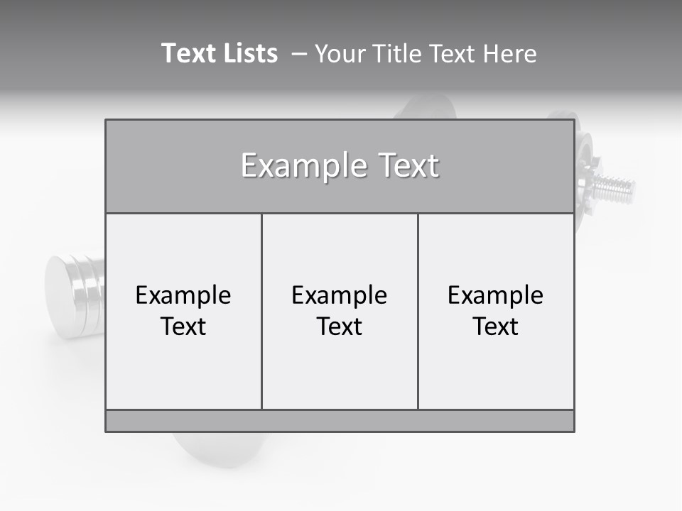 Equipment Work Sport PowerPoint Template