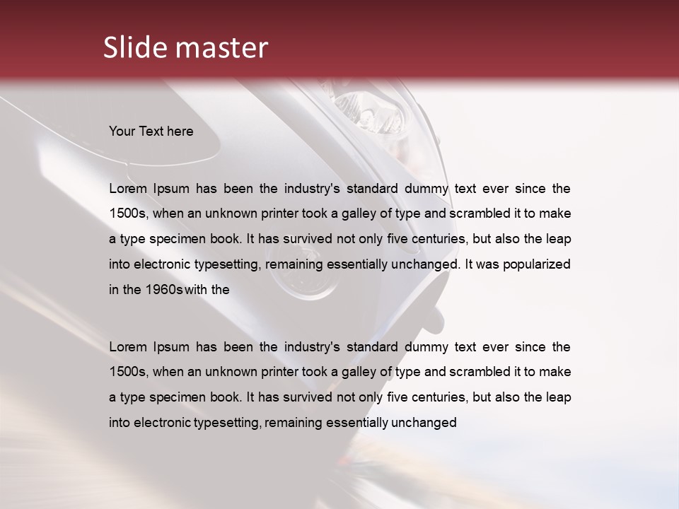 Detail Horsepower Technology PowerPoint Template