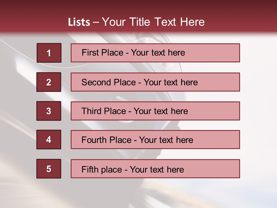 Detail Horsepower Technology PowerPoint Template