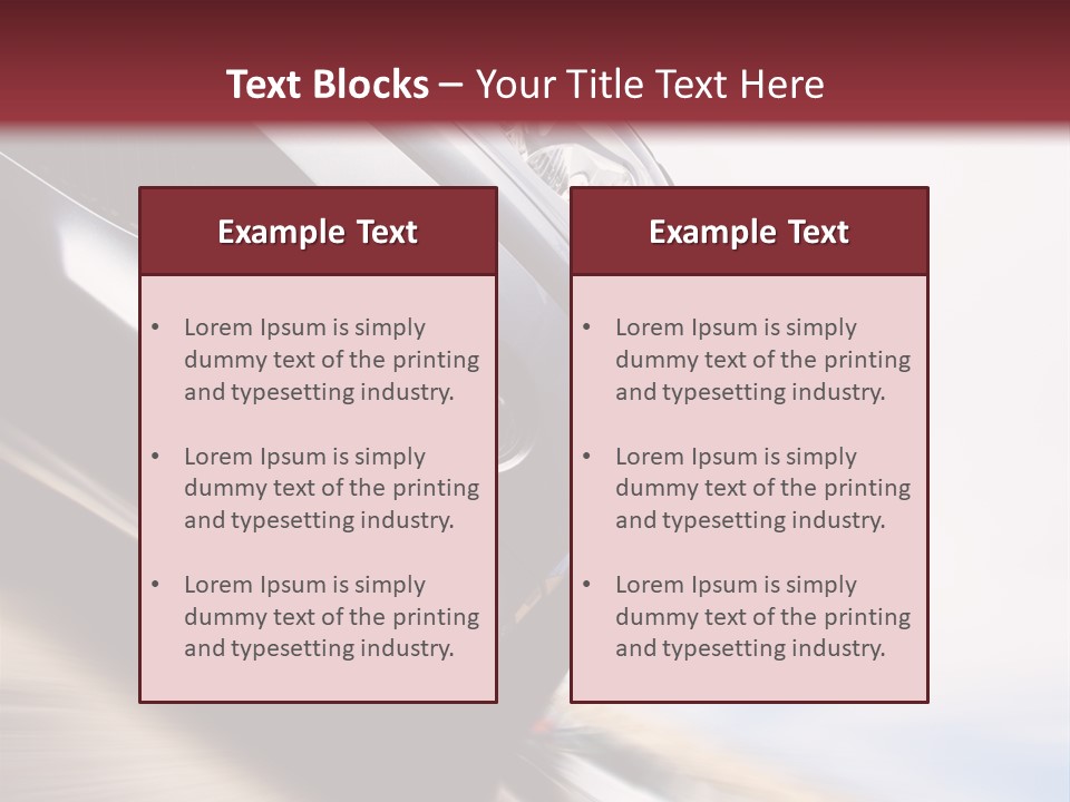 Detail Horsepower Technology PowerPoint Template