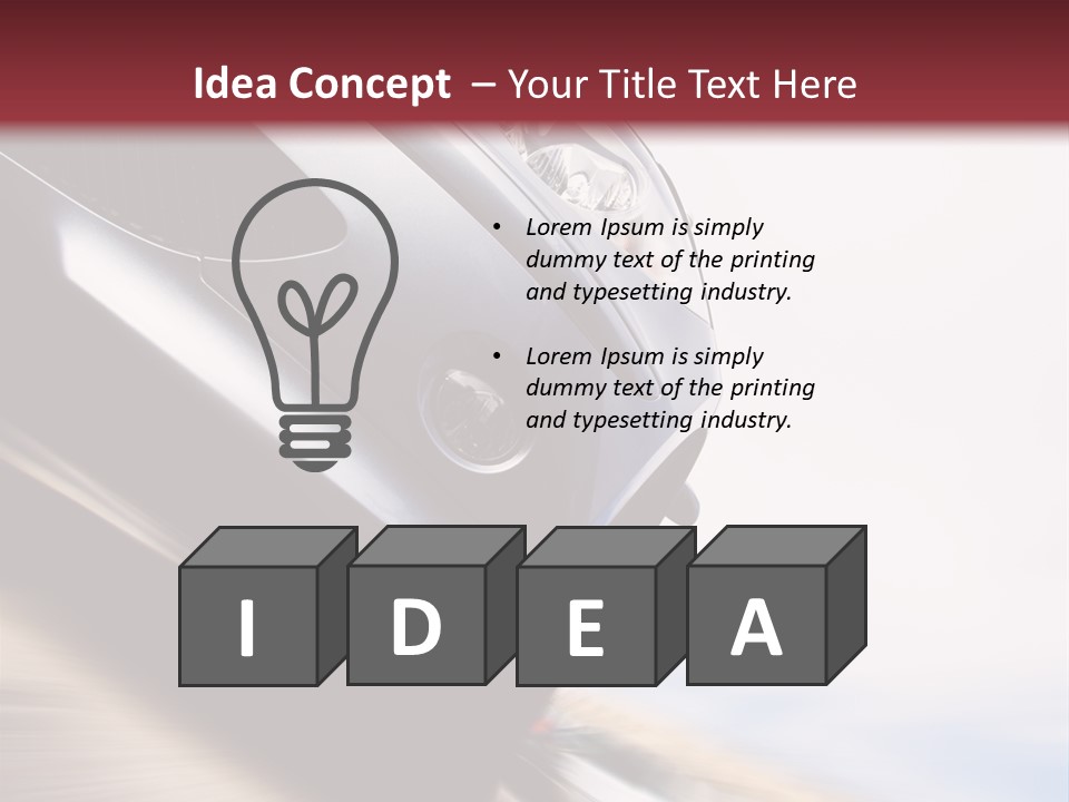 Detail Horsepower Technology PowerPoint Template