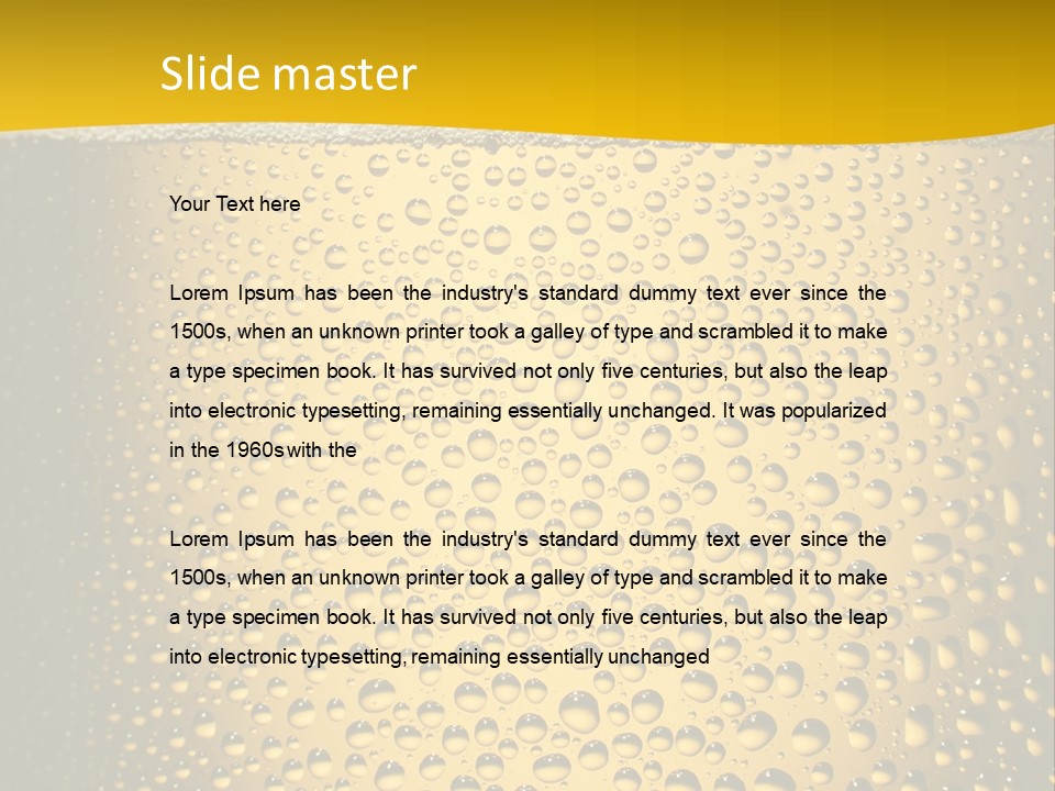 Cold Cool Beer PowerPoint Template