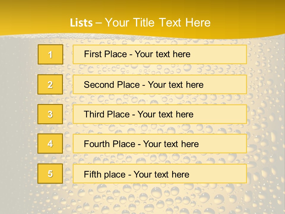 Cold Cool Beer PowerPoint Template