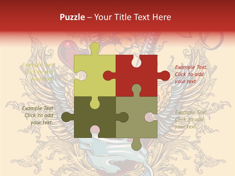 Curl Artistic Element PowerPoint Template