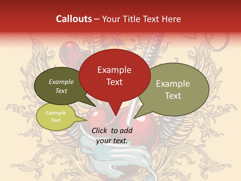 Curl Artistic Element PowerPoint Template