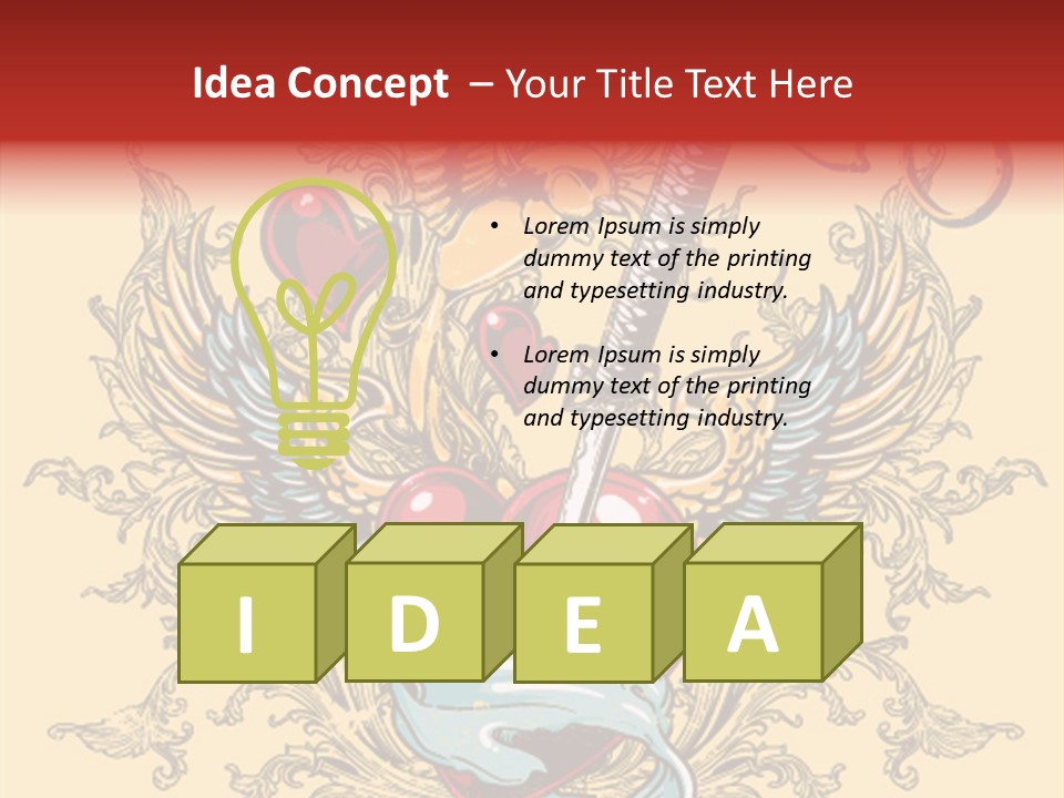 Curl Artistic Element PowerPoint Template