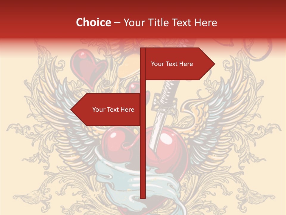 Curl Artistic Element PowerPoint Template