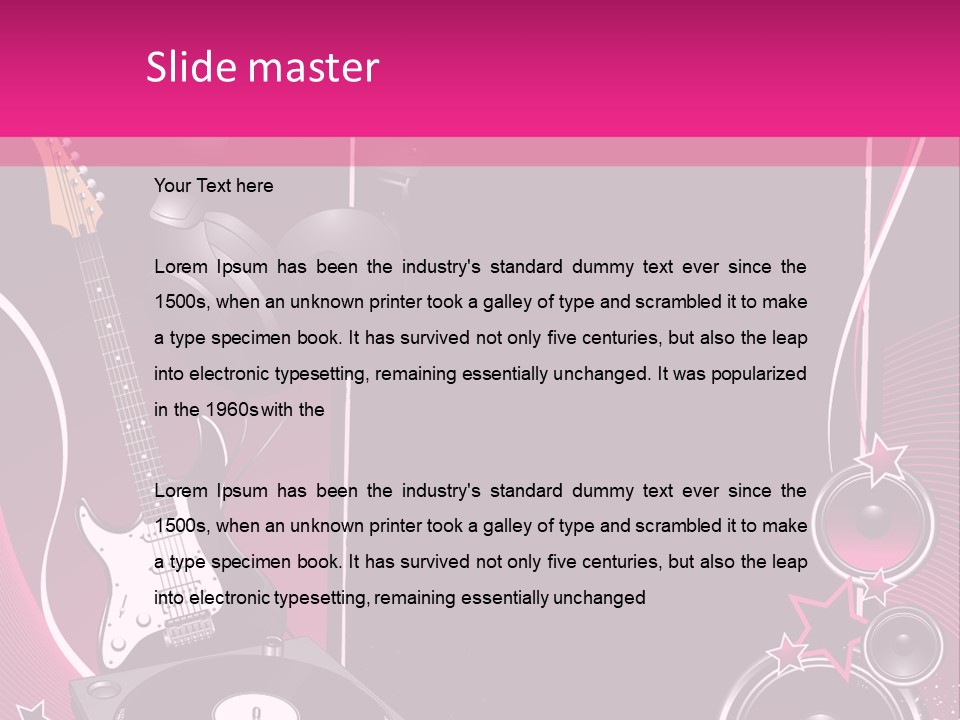 Bass Electro Vector PowerPoint Template