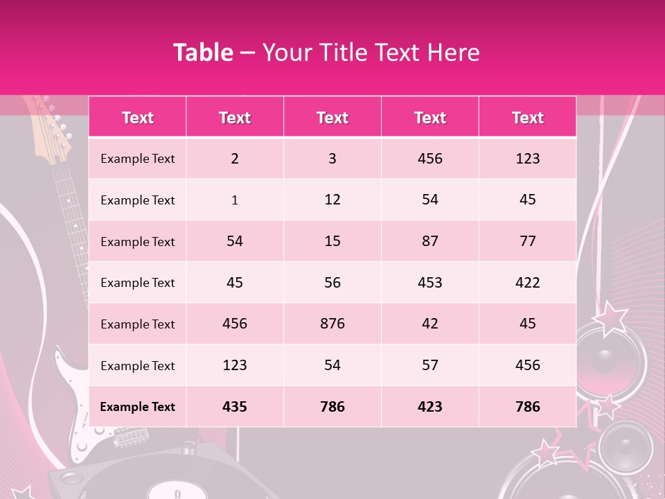 Bass Electro Vector PowerPoint Template