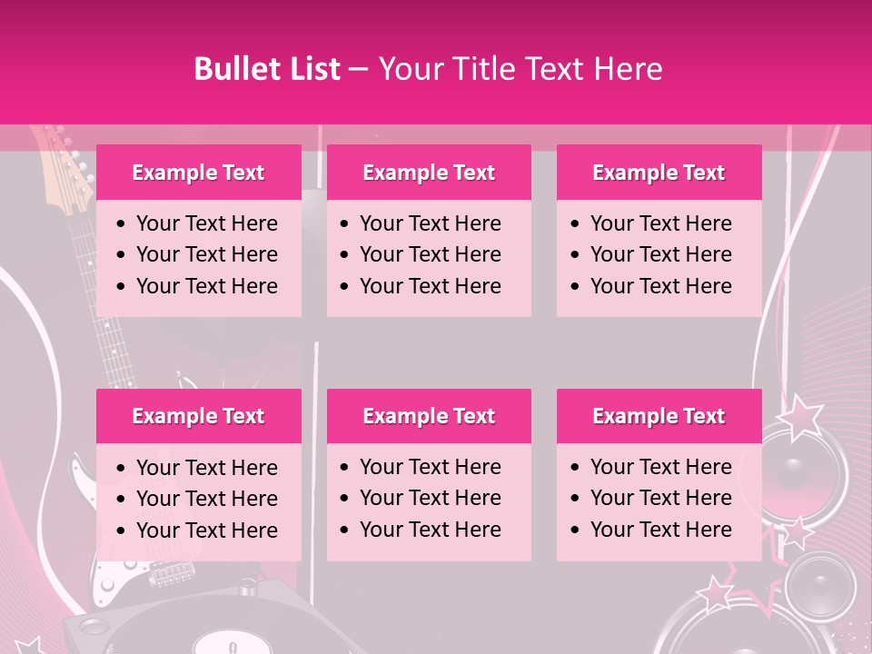 Bass Electro Vector PowerPoint Template