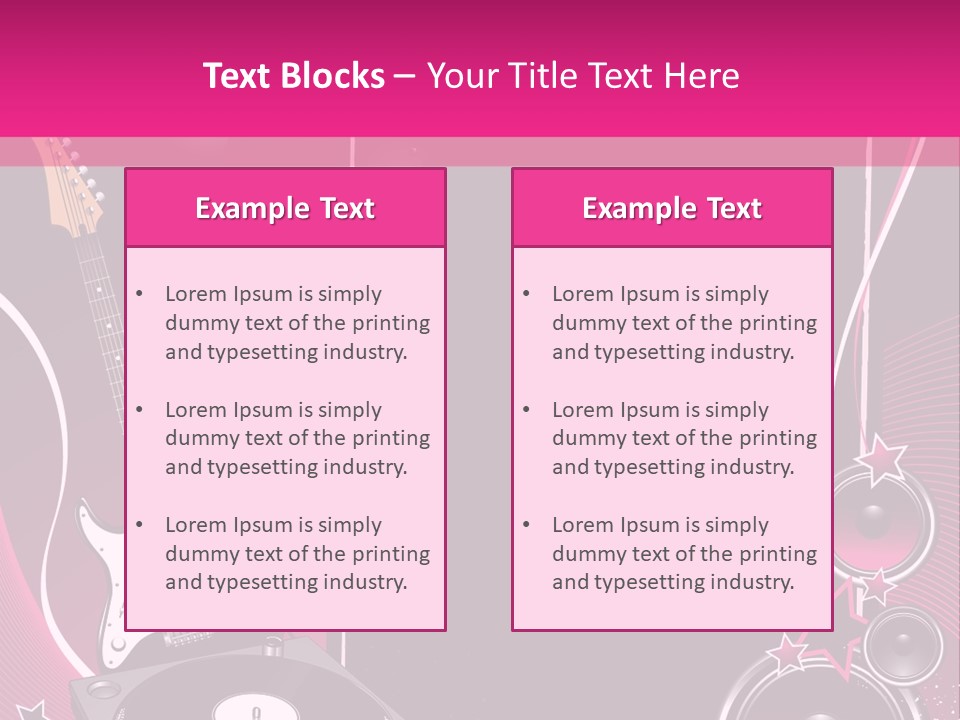Bass Electro Vector PowerPoint Template
